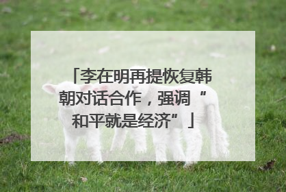 李在明再提恢复韩朝对话合作，强调“和平就是经济”